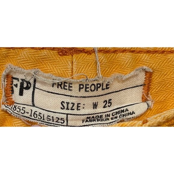 🔥 Free People Orange Skinny Jeans – Size 25 - Picture 5 of 6